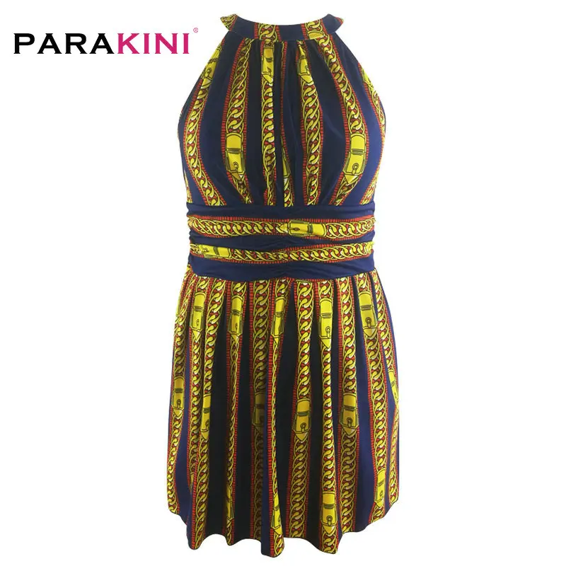 Слоновая кость PARAKINI, сдельный купальник,, плюс размер, 2XL, одежда для плавания, для женщин, пуш-ап, купальники, в горошек, с принтом, на бретельках, ретро платье, одежда для плавания, танкини - Цвет: Слоновая кость