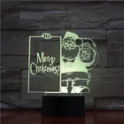 СВЕТОДИОДНЫЙ ночник в виде Санта Клауса, акриловый 3D светильник для стола, атмосферсветильник, подарок для детей на Рождество, праздник, домашний декор