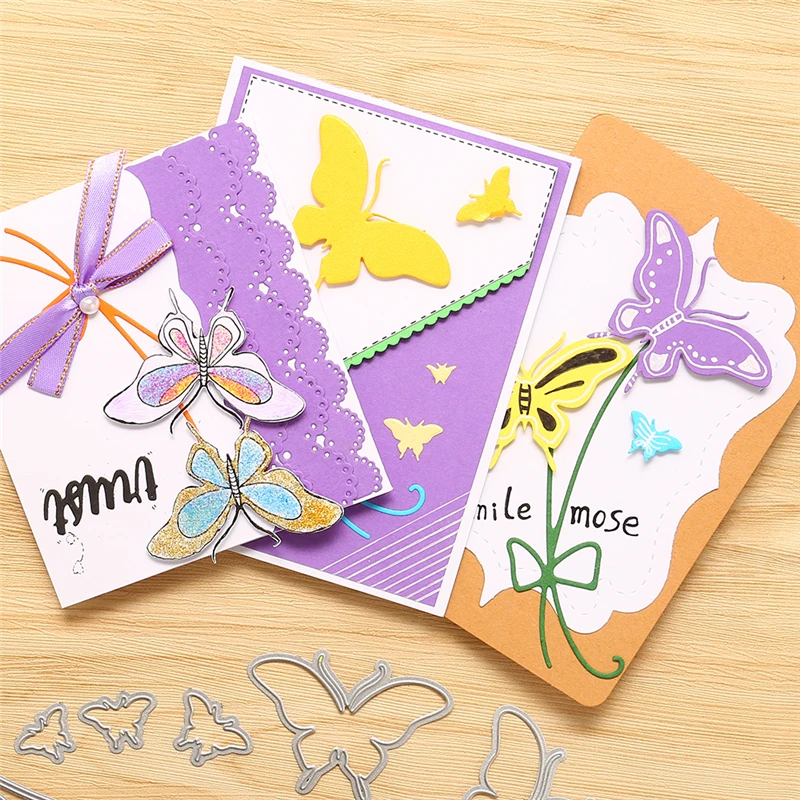 GJCrafts бабочки штампы металлические Вырубные для скрапбукинга открытки создания