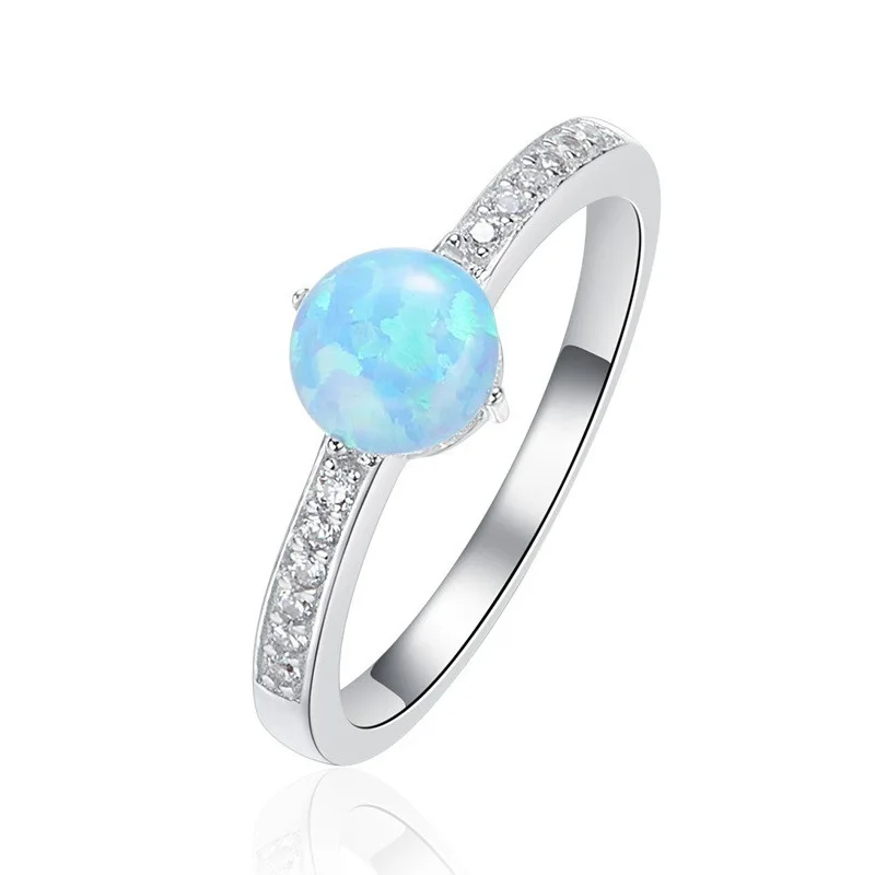 Женское кольцо с искусственным опалом элегантное свадебное вечерние аксессуары