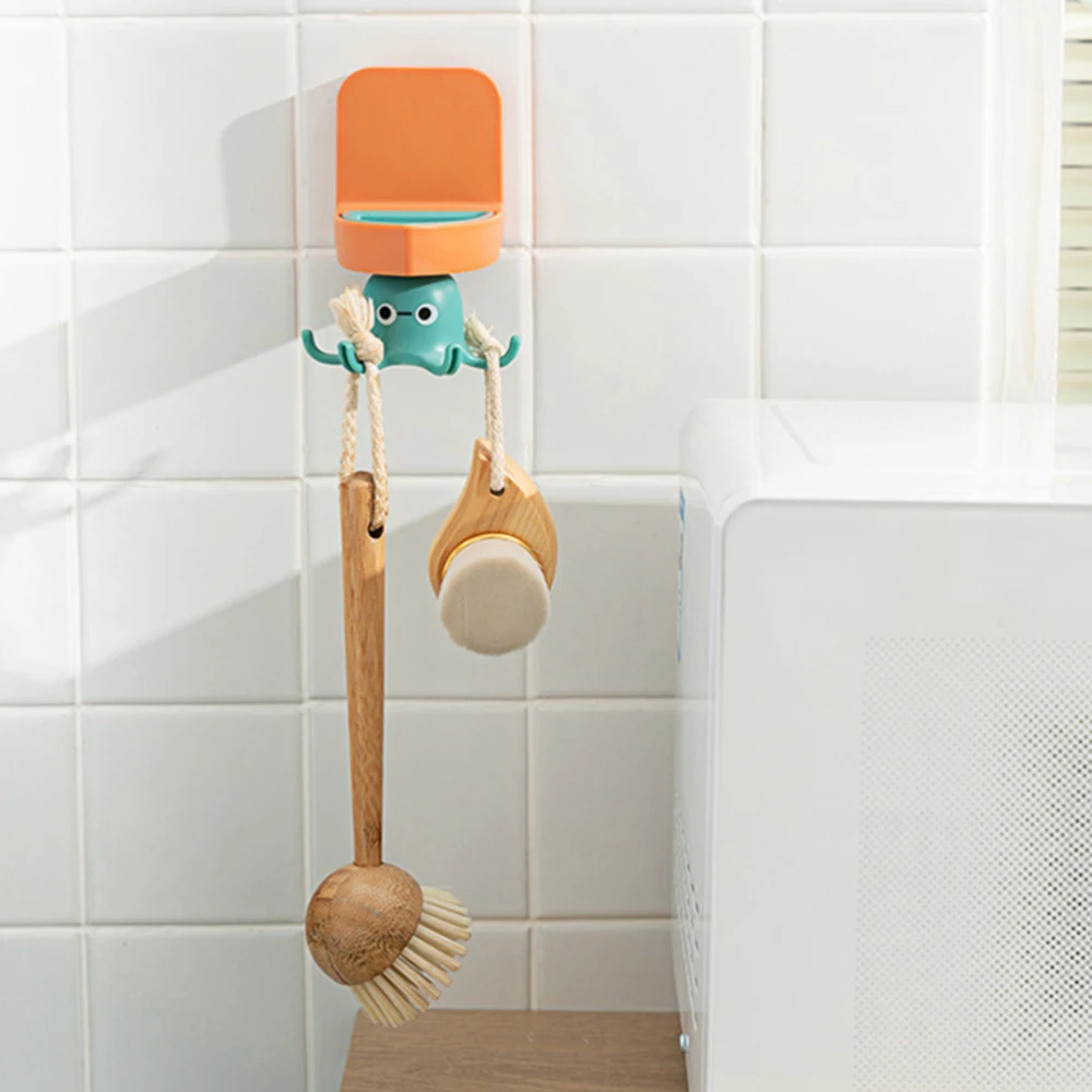 

Household Kitchen Creative Multifunctional Non-punching 6 Hooks 360-Degree Rotating Non-marking Sticky Self-Adhesive Hooks