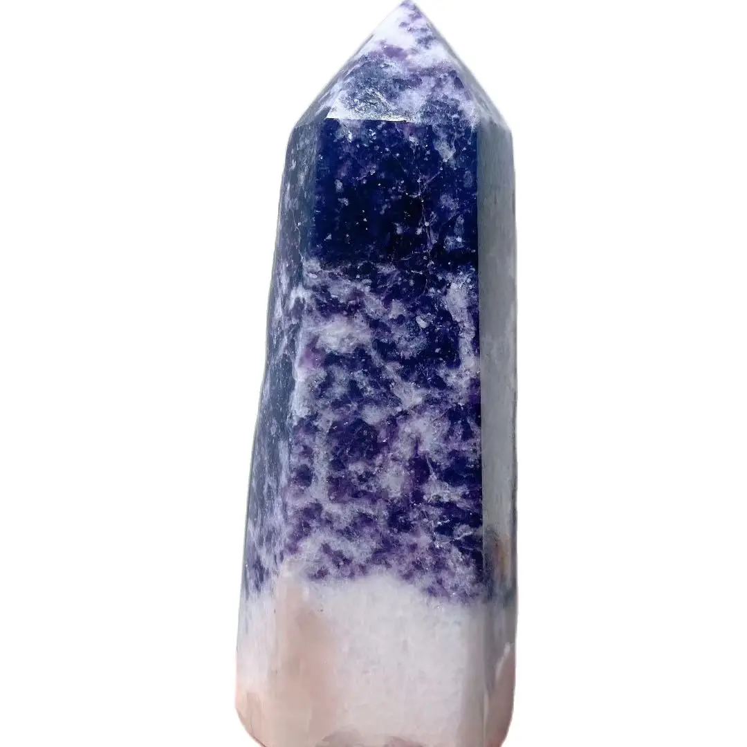 

Natural Stones Crystal Purple Quartz Mineral Obelisk， Natural Stone Healing Stone Energy Ore，Home Decoration