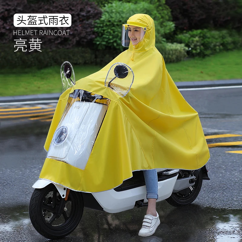 

Waterproof Rain Poncho Electric Motorcycle Adult Thick Women Rain Jacket Windbreaker Mask Chubasquero Mujer Rain Gear AC50RC