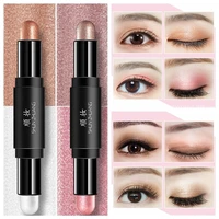new two color glitter eyeshadow stick waterproof high pigmented long lasting shimmer colorful eyes shadow pencil eye makeup tool