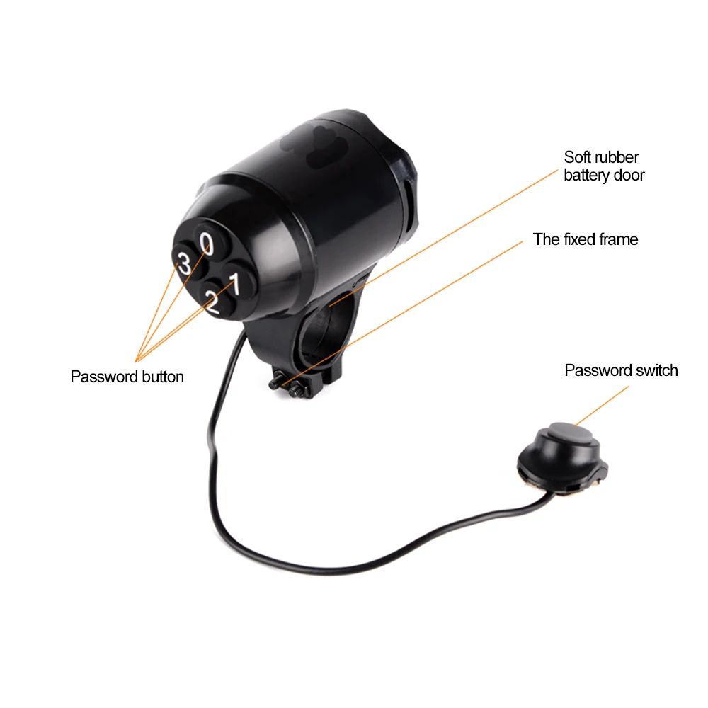 Водонепроницаемый громкий Велоспорт электрический велосипедный гудок пароль