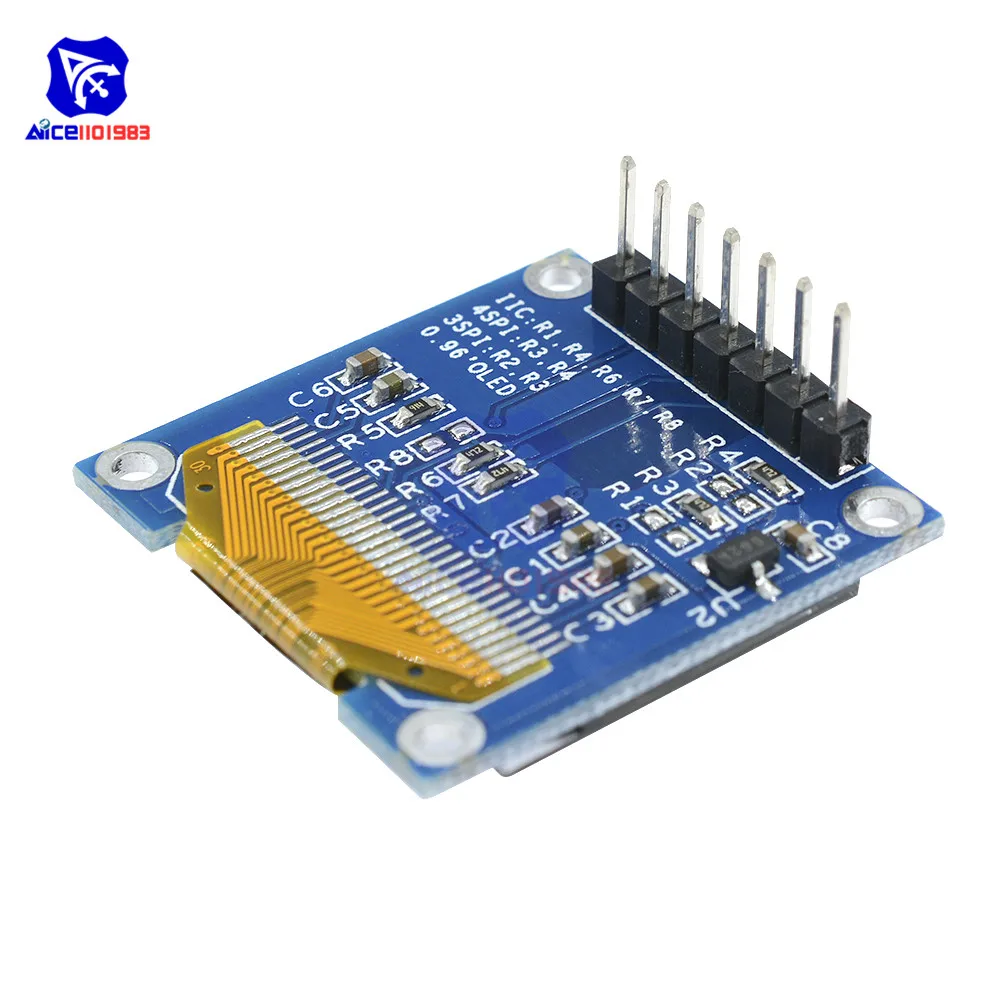 Diymore 0 96 &quotбелый/синий/желтый синий OLED ЖК дисплей модуль 128x64 SSD1306 7Pin IIC I2C SPI серия