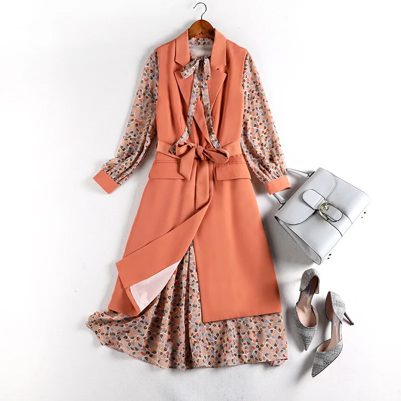 

Large Size Women's Chiffon Jumpsuit 2020 Spring Micro Fat Sister M Slimming Vest Coat 70147 Fall Clothes for Women
