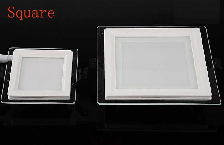

LED Panel Light Round/Square Glass SMD5630 led downlights 6W 12W 18W AC85-265V Free shipping