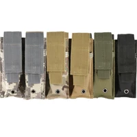9mm 600d molle pouch nylon tactical dual double pistol magazine pouch close holster for outdoor hunting combat military pouch
