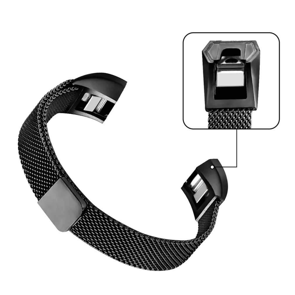 Нержавеющая сталь цельная часовая сетка с замком для Fitbit Alta Hr Магнитный