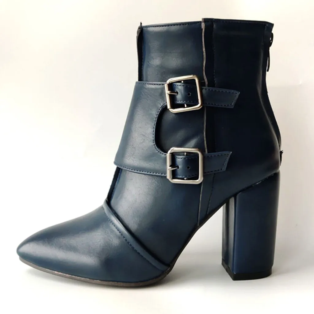 Женская обувь на высоком толстом каблуке ковбойские сапоги для женщин пикантная