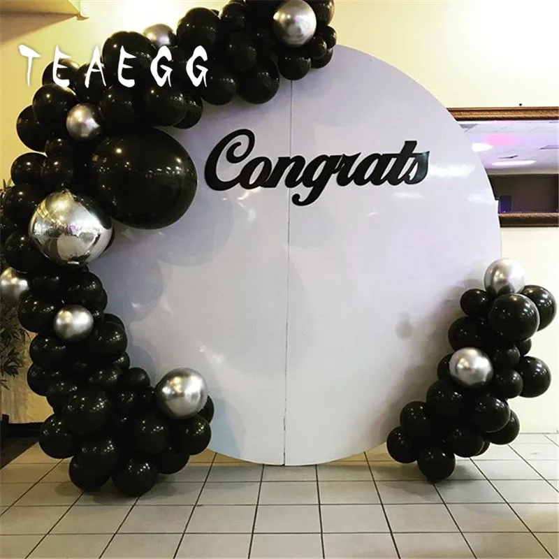 70 шт. 10 дюймов 18 черная латексная гирлянда для воздушных шаров арка взрослых 30 дня