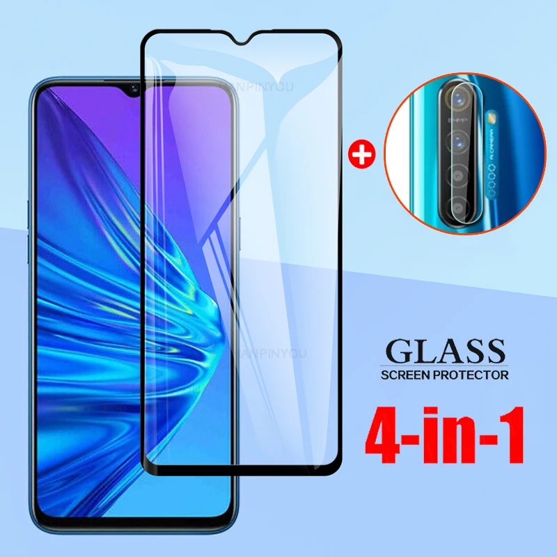 

Адаптер 4-в-1 для Oppo Realme 5 5i 5s полное покрытие закаленное Стекло для realme5 Камера объектив Экран протектор Стекло