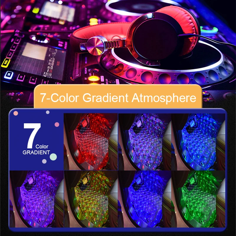 Автомобильные интерьерные огни подошвы полные звезд атмосферные автомобильные