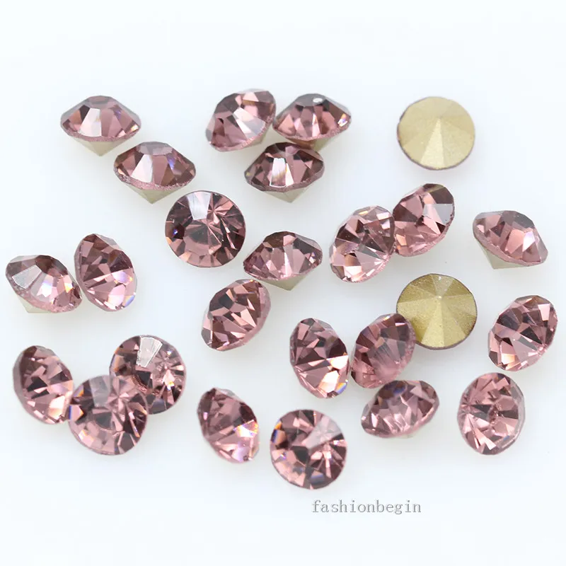 lt amethyst 144/36p ss38 круглый цвет с заостренным фольгированным дном Задняя стеклянная шатон СТРАЗА камень Чешский Кристалл Стразы под бриллиант ювелирных изделий - Цвет: lt amethyst
