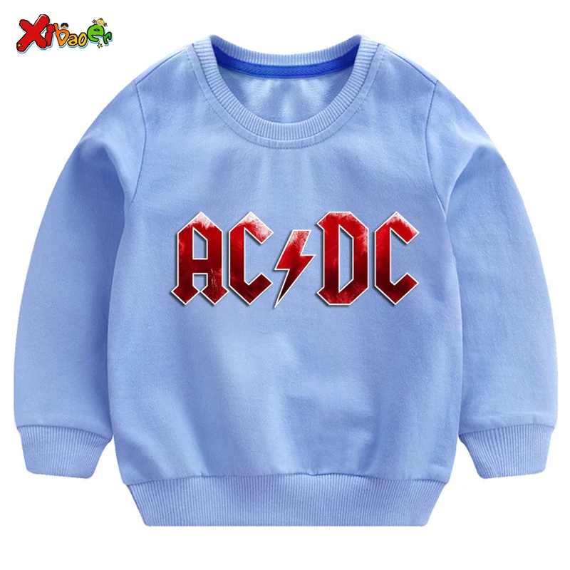 kids sweatshirts toddler boys sweatshirts autumn ACDC Kids fashion Sweatshirt white baby girl Cotton Pullover cute long sleeves