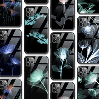 ciciber flower luxury funda case for iphone 13 pro case for iphone 13 12 11 xr pro xs max x 7 8 6 6s plus se 2020 tempered glass