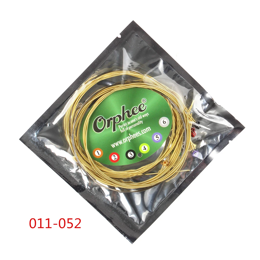 Orphee tx6306шт/набор Акустических Гитарных Струн 011 052 дюйма высокоуглеродистой стали