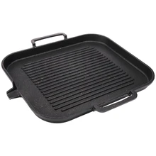 Induction Cooker Baking Tray Square Barbecue Tray Teppanyaki Smokeless Non-Stick Barbecue Pot Barbecue Supplies