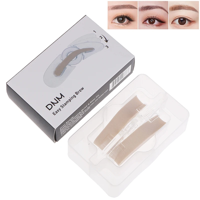 

1 Box Professional Adjustable Makeup Palette Eyebrow Stamp Natural Looking Brows