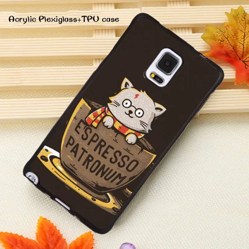 

First Coffee Creative Phone Case Acrylic Plexiglass TPU For Samsung Note20 10 9 8 7 5 Pro ULTRA