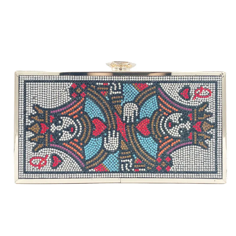 

Свадебные клатчи, сумочка для вечеринки, сумка для покера и ужина, Женский диагональный модный клатч с бриллиантами, Роскошная вечерняя сумка