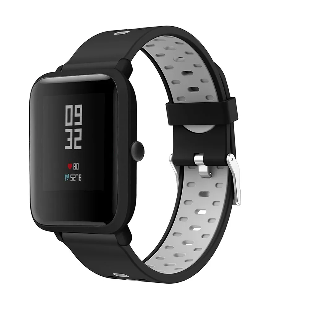 Ремешок 20 мм для смарт часов Xiaomi Huami Amazfit Bip Youth/youth Lite/Amazfit GTS спортивный силиконовый