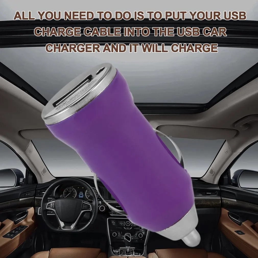 Удобный 5V-1000MA DC12-24V с одним быстрым портом портативный пули USB автомобильное