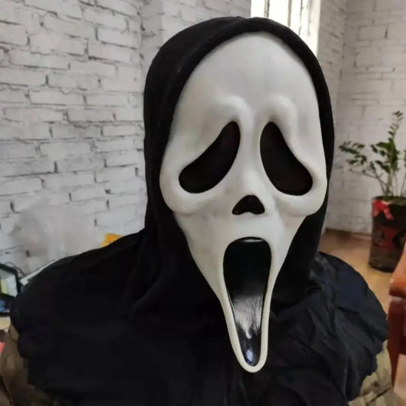 

Novelty Toys Halloween Ghost Face Mask Horror Screaming Grimace Mask For Adult Scary Cosplay Prop Carnival Masker Party Decor