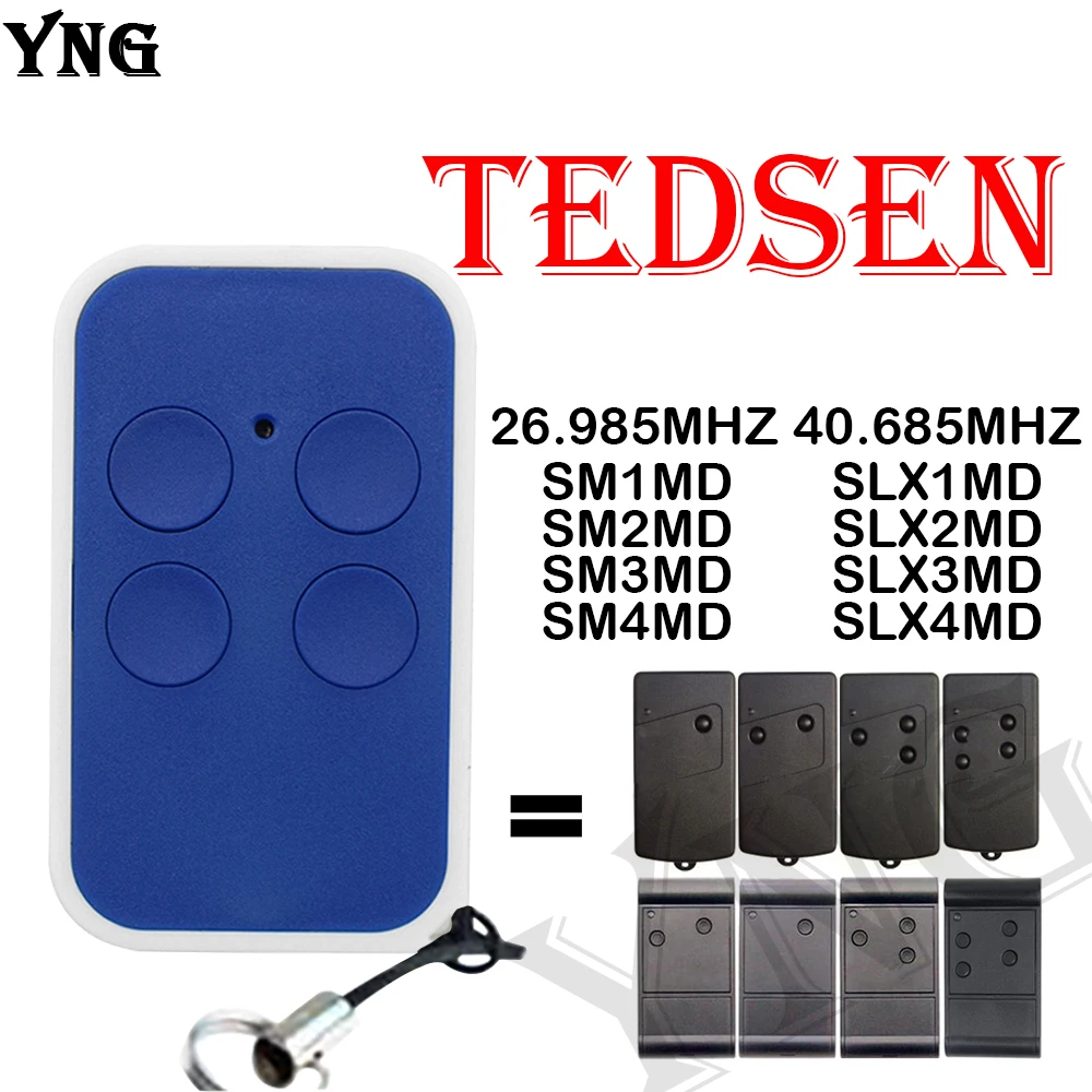 

Пульт ДУ для гаража TEDSEN SLX1MD SLX2MD SLX3MD SLX4MD, 40,685 МГц, 26,985 МГц