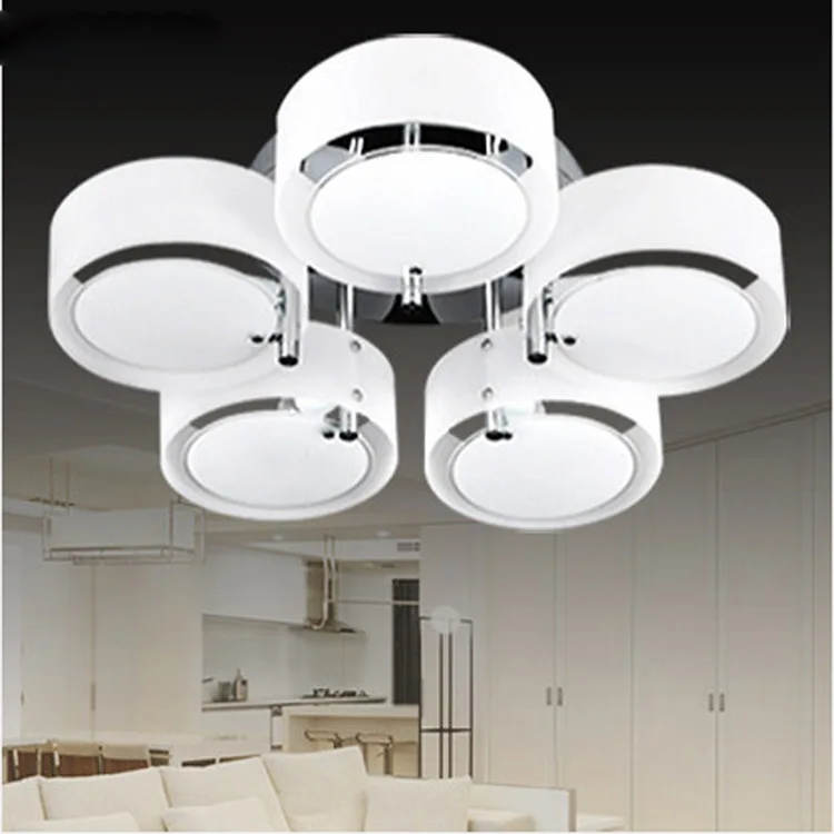 Современные Простые многокольцевые светодиодные потолочные люстры светильник