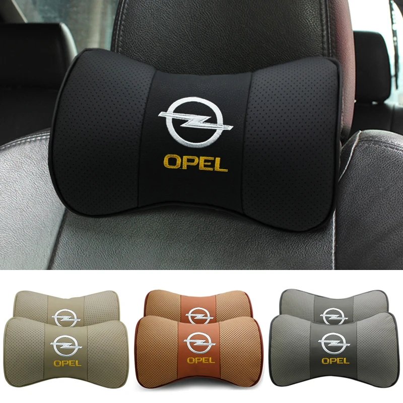 

Genuine Leather Car Pillows Headrest for Opel Insignia Mokka X Ampera Zafira Agila Meriva Adam Flextreme Vivaro Accessories