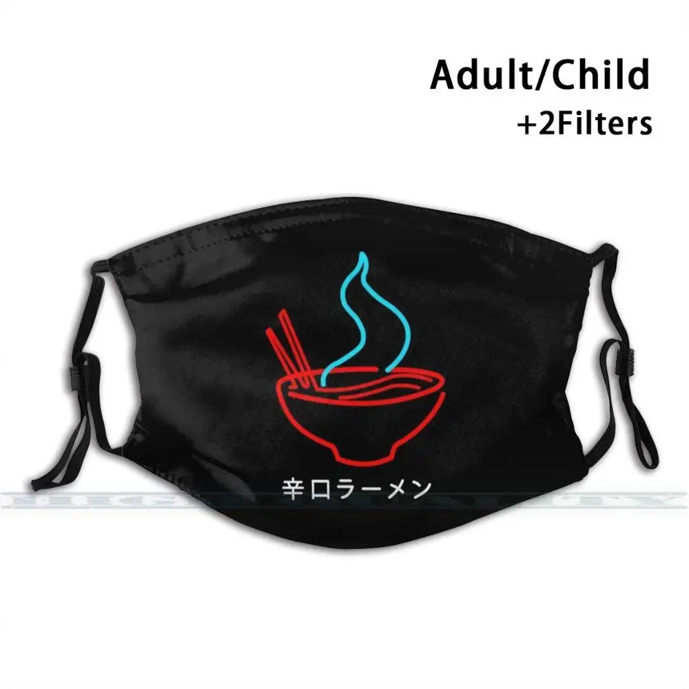 

Острая рамен лапша неоновый индивидуальный дизайн для взрослых детей фильтр от пыли Diy Милая печать смываемая маска игра Destiny