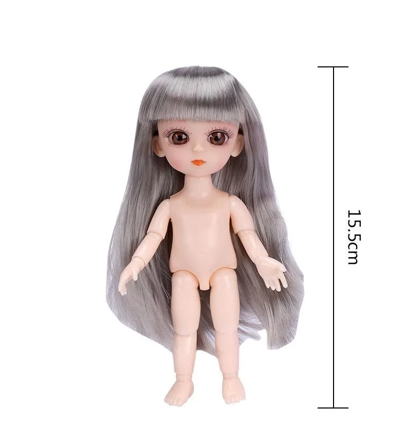 16 см 1/8 BJD куклы мини 13 подвижные шарнирные милые Детские волосы Nake тело для с