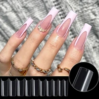 500pcsbag detachable acrylic diy manicure water pipe design false nails transparent natural color fake nail tips