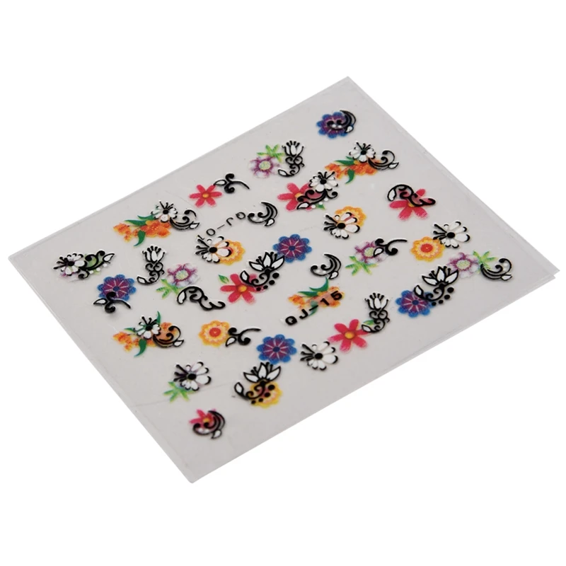 6 Pcs Slanted Tip Metal Pedicure Nail Clipper Cutter &amp 10 Sheets 3D Art Flowers Stickers Heart Star Tattoos | Красота и здоровье