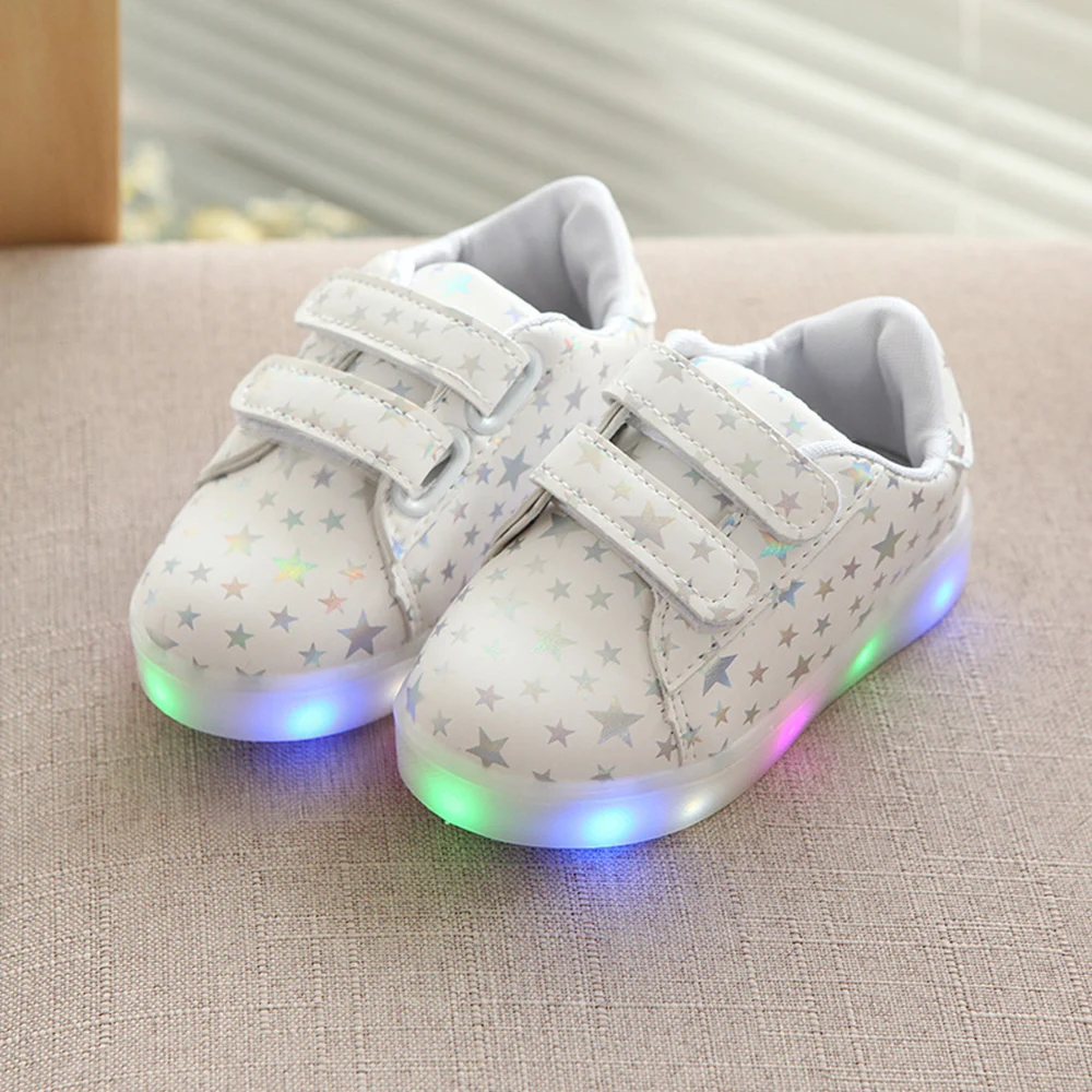 Новинка детская светящаяся обувь сезон весна-осень спортивные кроссовки для