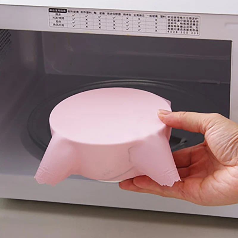 Силиконовая крышка сохраняющая свежесть растягивающаяся многоразовая