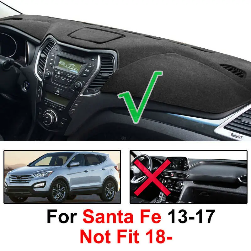 

Dashboard Cover Dashmat Dash Mat Pad For Hyundai Santa Fe IX45 2013-2018