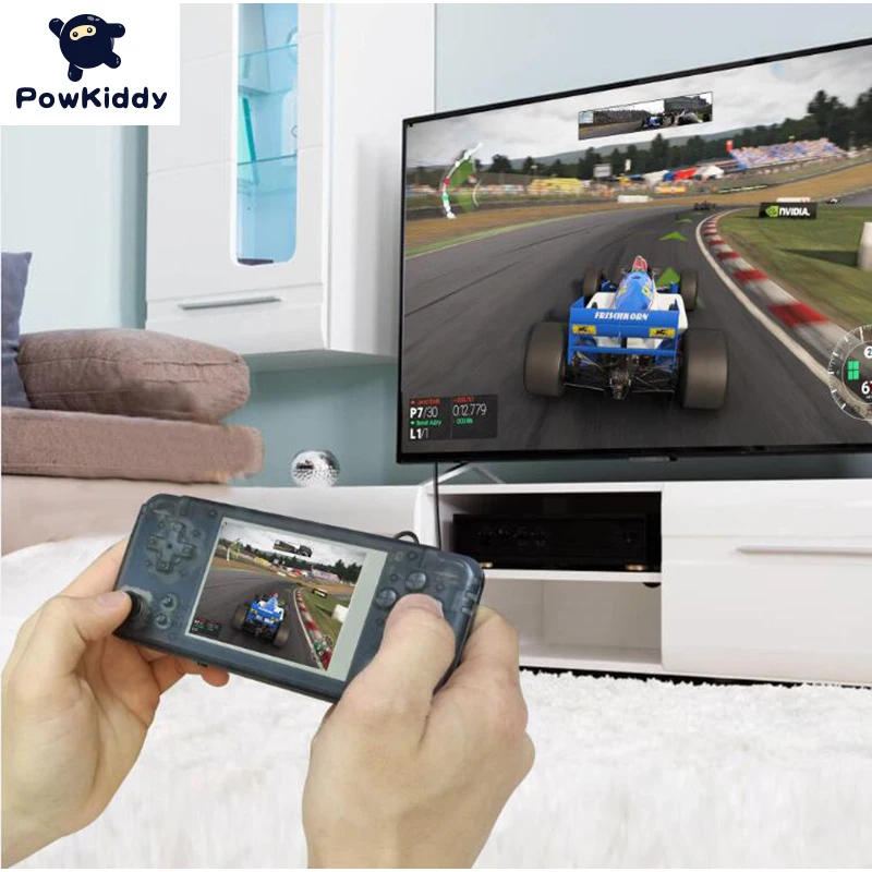Портативный джойстик Powkiddy 360 градусов встроенный 3000 игр портативная игровая