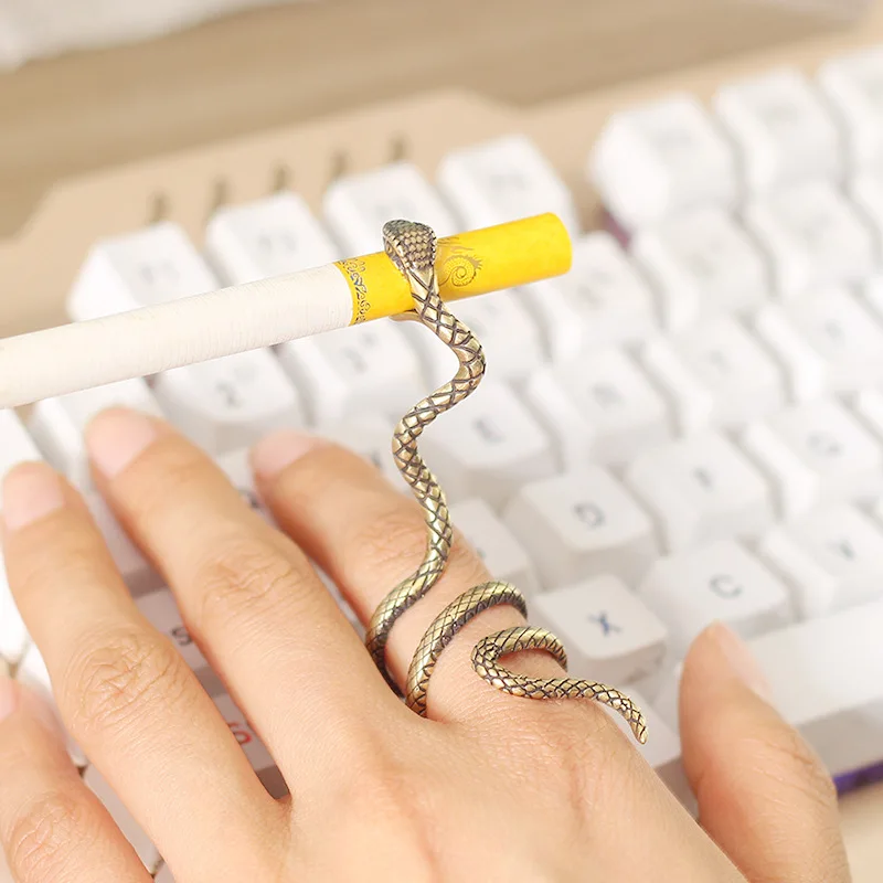 Змеиной кожи под змеиную кожу Мундштук кольцо Медь Небьющийся регулируемые