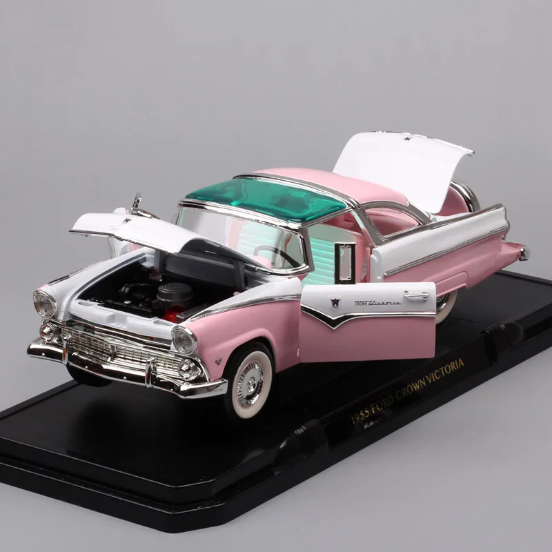 Детский 1:18, большой автомобиль, 1955, Форд Фэрлейн, корона, Вик, Виктория, седан, литые модели автомобилей, транспортные средства, игрушки, автомобильный Миниатюрный