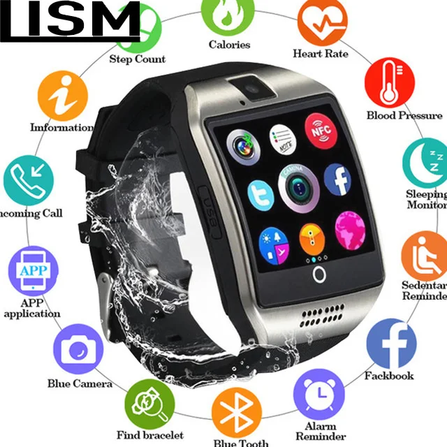 Умные часы с камерой Bluetooth SmartWatch SIM TF слот для карт фитнес трекер активности