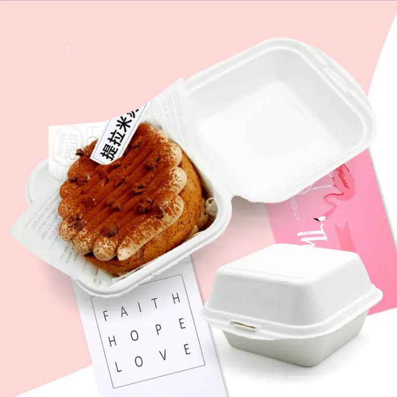 50 шт./лот маленькая коробка для кексов 4/5 дюймов бумажная торта вечерние упаковка