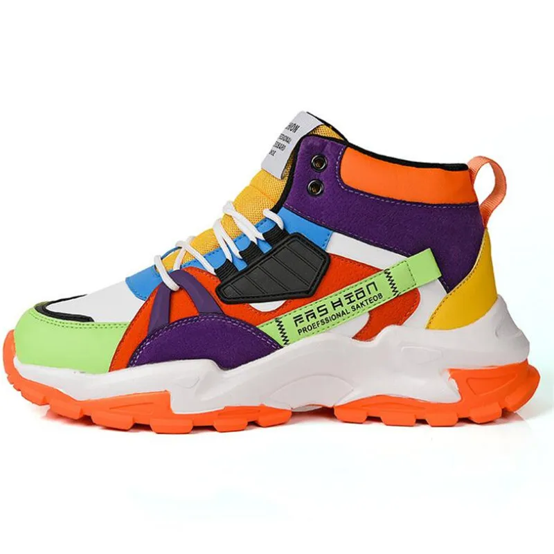 

Men's Running Shoes High-Top Platform Men Sports Footwear Fashion Youth Trend Walking Sports Shoes Outdoor Chunky Sneakers Mens