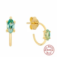 canner 100 real silver 925 earrings 2021 trend earrings for women c shape retro stud earrings jewelry pendientes mujer aretes