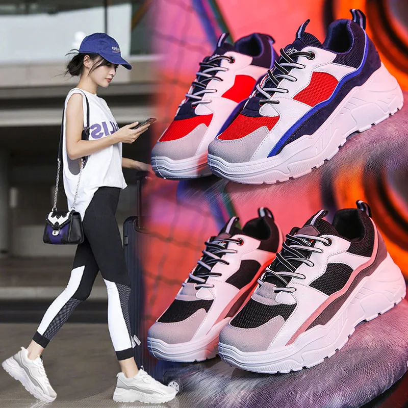 Новинка белые туфли на танкетке женские кроссовки платформе теннисные feminino