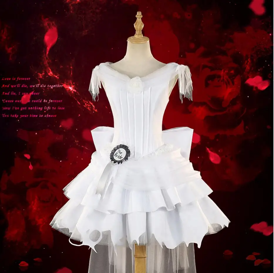 Elizabeth clothes VEVEFHUANG предварительная Аниме Косплей Черный Дворецкий Ciel Phantomhive и Елизаветы белый косплей-костюм свадебное платье для вечерние комплект - Цвет: Elizabeth clothes