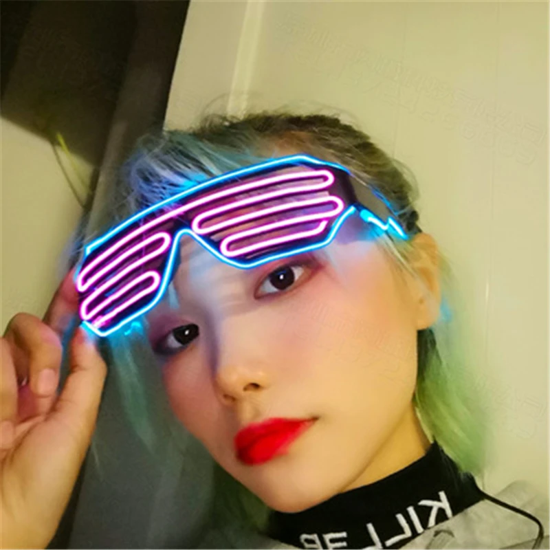 Светодиодный Очки светящиеся оттенки мигающие очки для свадебной вечеринки