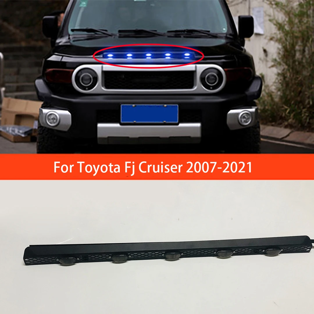 

Синяя светодиодный ная Передняя решетка для Toyota FJ Cruiser 2007-2021